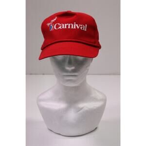 Carnival Cruise Ship Festivale Vintage 1970's Red Rope Snapback Hat